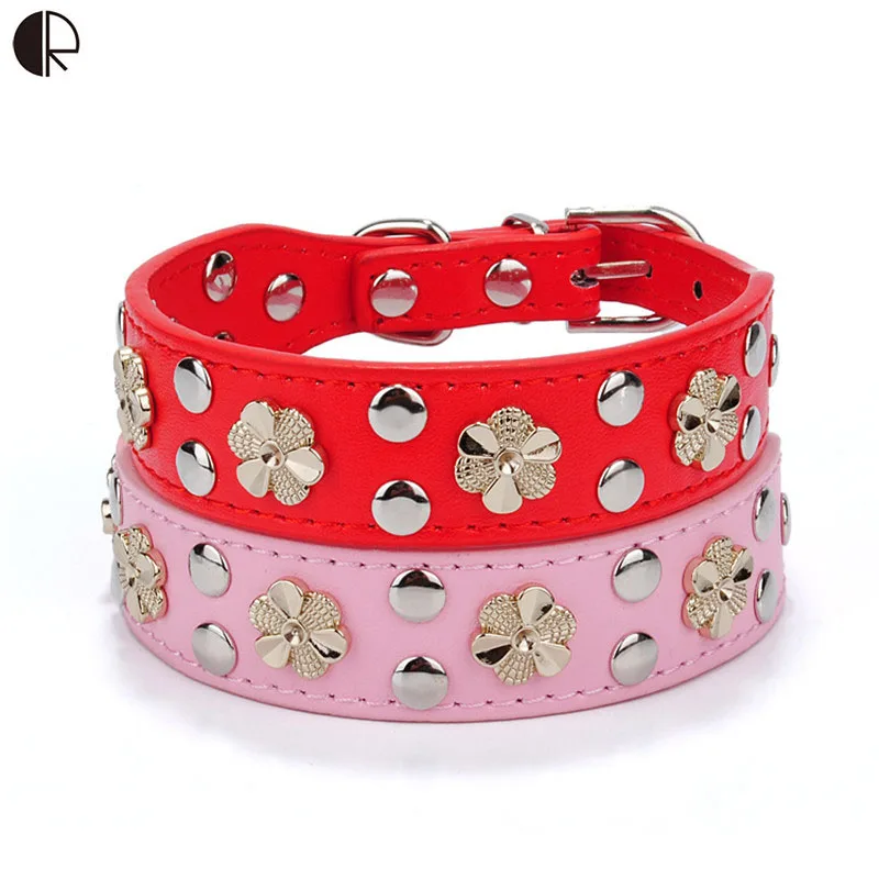 Buy Elegant Small dog Leather Dog Collar with