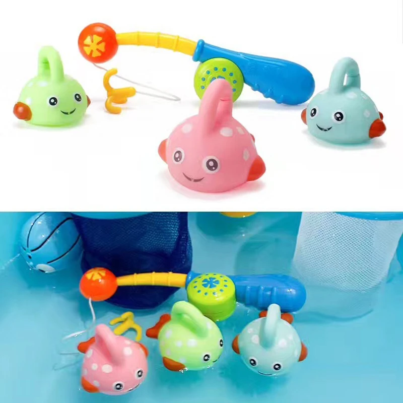 

Baby Toys Children's Sets Early Water Hook Toys Plastic Spray Pinch Four Educational Toy Fishing