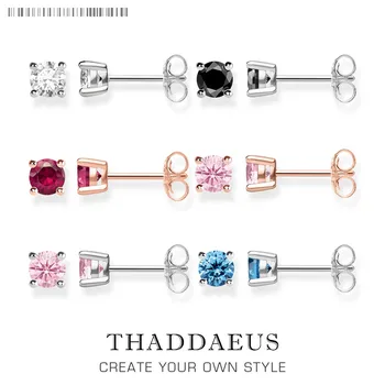 

Stud Earrings Colorful Stones,Europe Style Glam Fashion Good Jewerly For Women,2018 Gift In 925 Sterling Silver,Super Deal