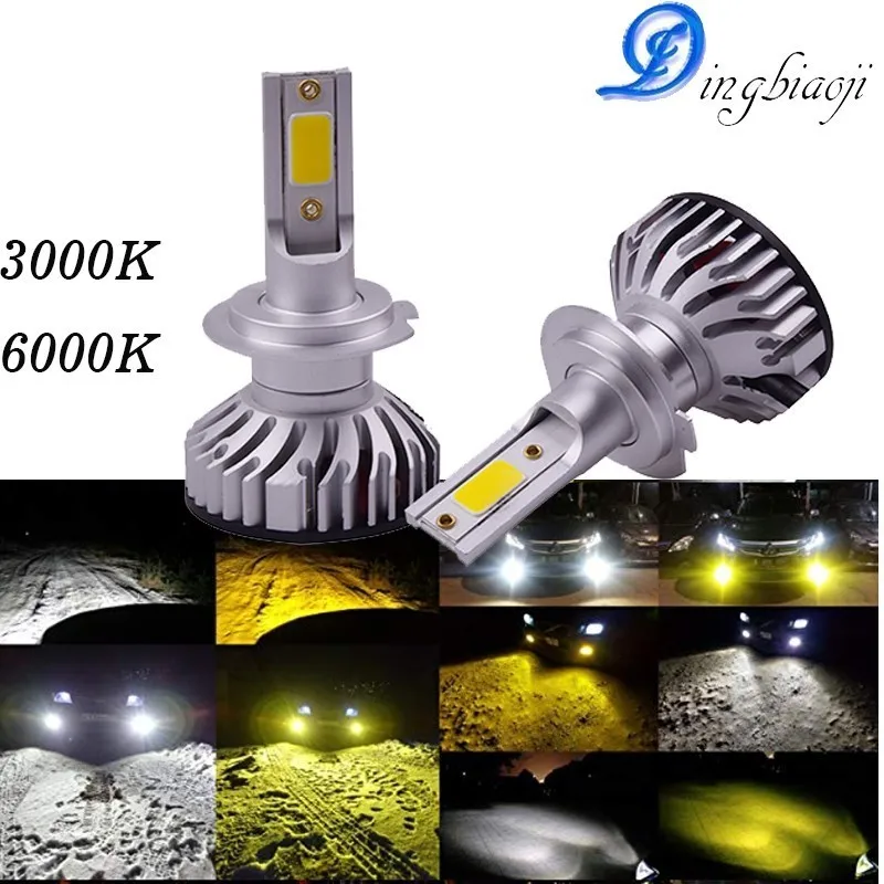 2x New Upgrade Mini Canbus H4 H7 Led Headlight Kit 76w 10000lm Set H1 H11 9005 Hb3 9006 Hb4 H8