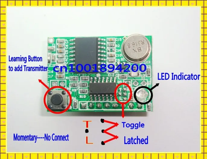 РЧ плавающий код декодирующий ресивер модуль+ 2 передатчика DC 5V 4CH ttl выход обучения мгновенное переключение с защелкой RX TX 315/433