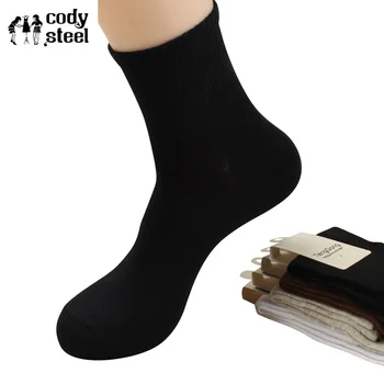 

Cody Steel Men Cotton Socks Fashion Medium Tube Cute Winter Socks Man Casual Solid Color Business In Tube Socks Male 3pairs/lot