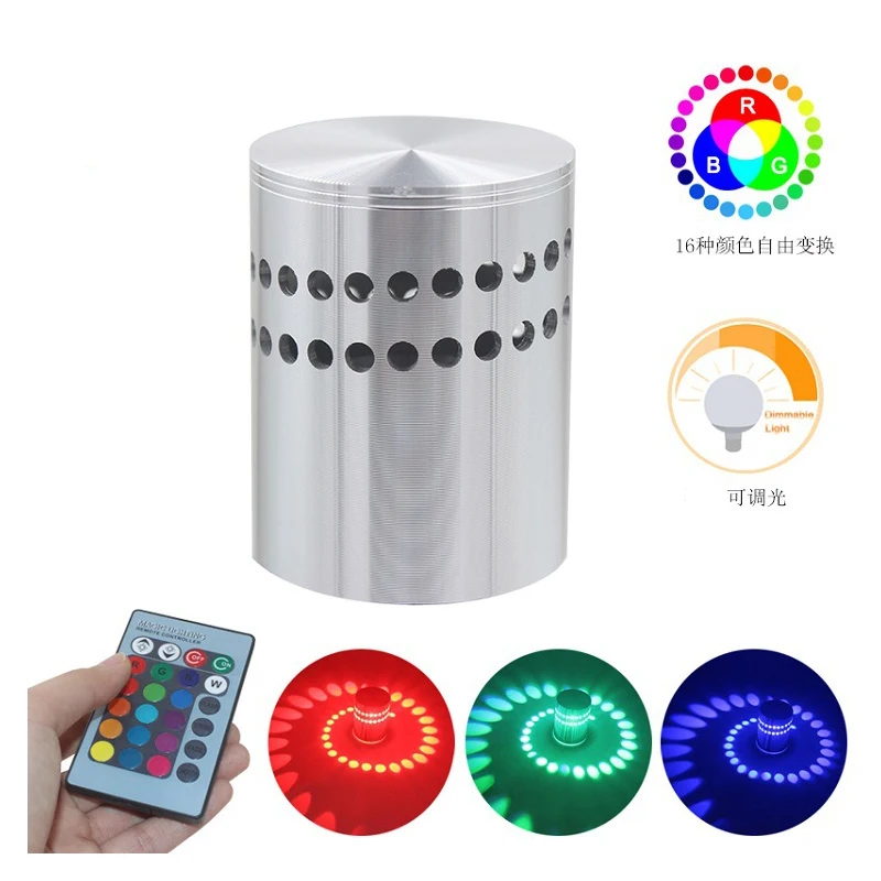 

Modern LED Wall Lamp 3W RGB Led Wall Light 85-265V KTV Bar Decoration LED Wall Lamps White Blue Red Green LED Ceiling Lamps