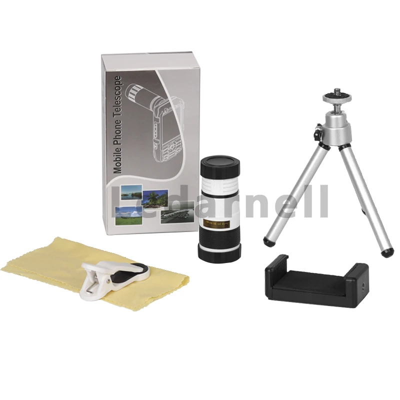 Универсальный зажим 8X 12X Zoom мобильный телефон телескоп объектив телеобъектив внешний смартфон объектив камеры для iPhone для samsung huawei