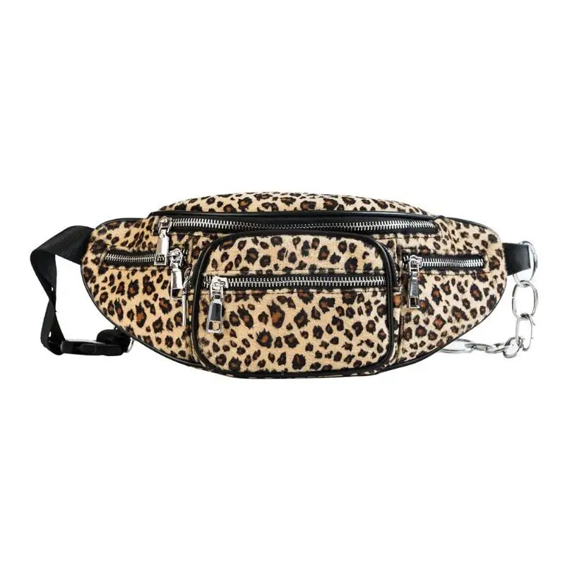 

Leopard Print Crossbody Waist Bag Travel Fanny Packs Women Girls Casual Chest Belt Bags for women 2018