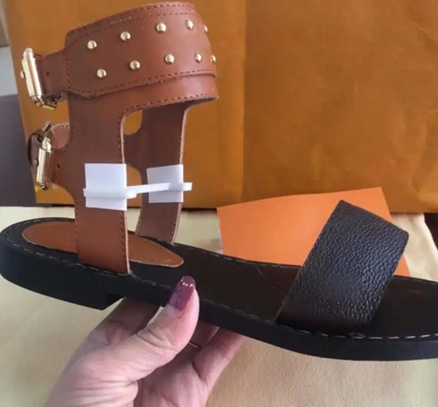 Sandalias mujer/женские летние сандалии на плоской подошве с открытым носком готические