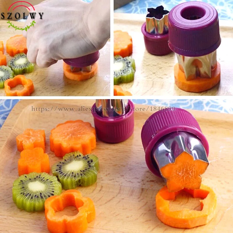 

8 pcs/set stainless steel flower shape rice vegetable fruit cutter Embossing mold slicer Baking DIY Tools