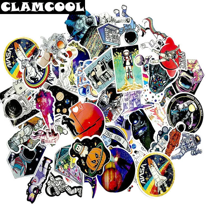 

50Pcs Astronaut Fashion Sticker For Suitcase Motorcycle Skateboard Guitar Bike Notebook Computer Pilot Graffiti Sticker