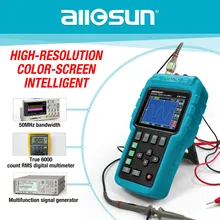 ALL SUN Handheld Oscillograph 3 in 1 Multifunction Oscilloscope 50MHZ Color Screen Scopemeter Single Channel Hot
