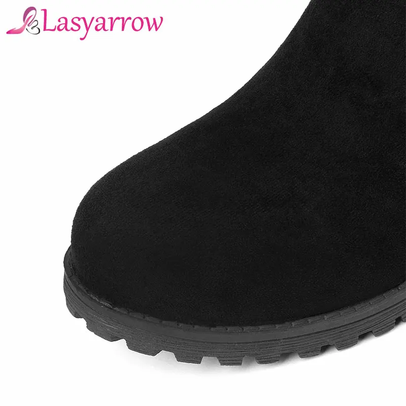 Сапоги Lasyarrow женские на платформе и низком квадратном каблуке Повседневные