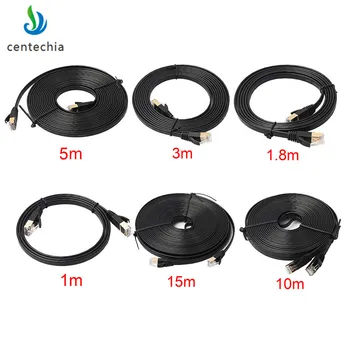 

Centechia Cat7 Ethernet Cable RJ45 Flat Network Lan Cable rj45 Patch Cord 1M/3M/5M/10M/15M for PC Router Laptop Cable Ethernet
