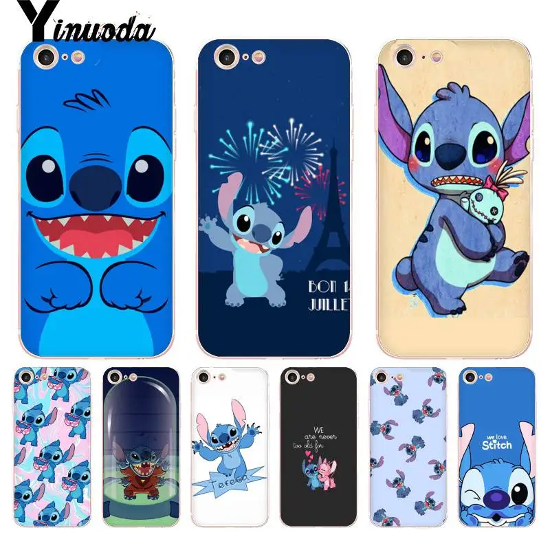 

Yinuoda Cartoon Stich Transparent Luxury Phone Cover Case for iPhone 8 7 6 6S Plus X 5 5S SE 5C XS XR11 11pro 11promax