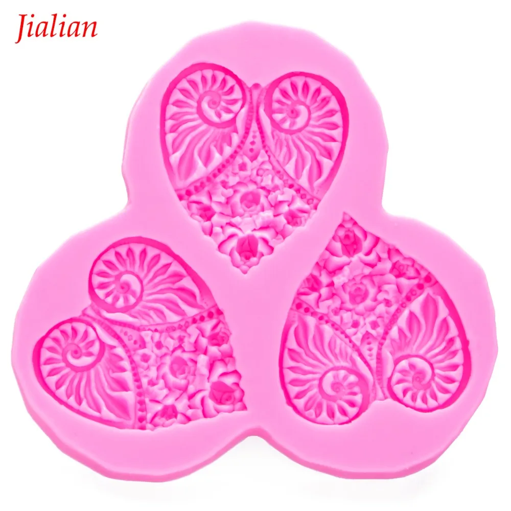 

Heart flower Photo Frames Shaped DIY fondant cake silicone moulds accessories for cupcake decoration kitchen Baking tools F-0048