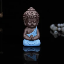 Керамическая фигурка маленького монаха, домашний декор, статуя Будды, фигурки, украшение для автомобиля, гостиной, чайный домик, PAK55