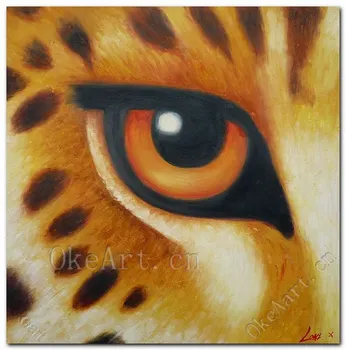 

Hand Painted Modern Oil Painting On Canvas Animal Painting Tiger Eye Home Decoration Living Room Wall Pictures Free Shipping