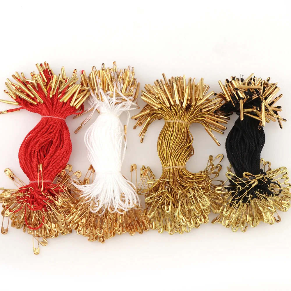 

100PC 4 Colors Tag Pin Metal Fastener Safety Pin Crochet Tag Garment Coat Clothes Tag Label Card DIY Clothing Kits