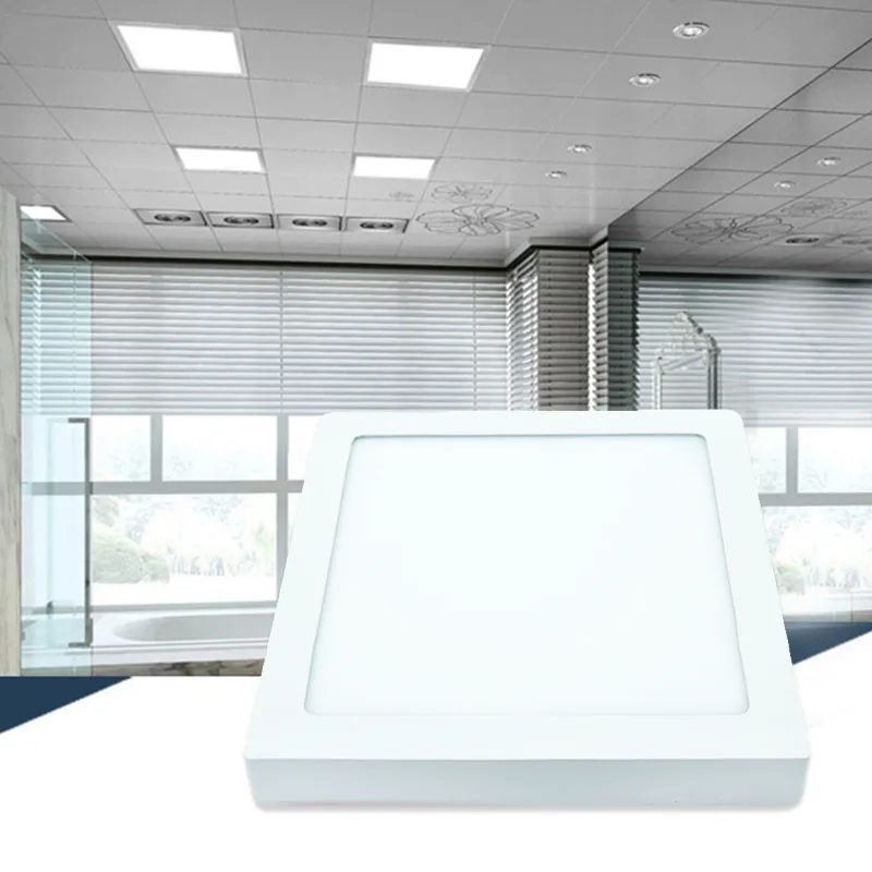 

Surface Mounted LED Ceiling Light 18W Panel Lamp Cold White AC165-265V Square LED Spot Light For Home