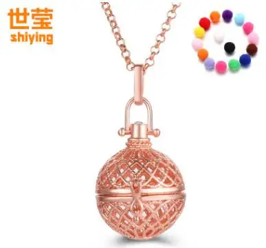 

SHIYING 4 colour big size design but with Multicolor 16mm Pregnancy Ball Angle Ball Copper Metal Maternity Necklace --SYYF0042