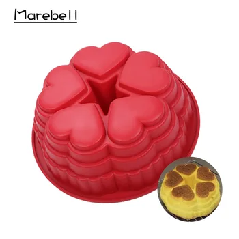 

Marebell Silicone Mold Eight-Inch Heart Cake Mold DIY Bakery Pastry Tool Silicone Oven Microwave Refrigerator Bakeware Cake Tool