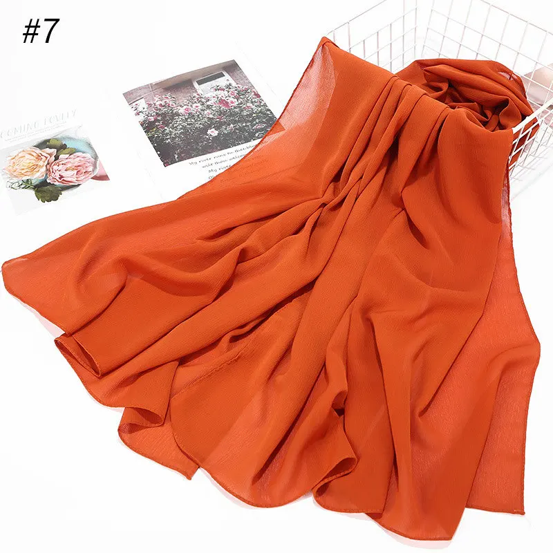 72*177cm muslim women bubble crinkle chiffon hijab scarf foulard femme musulman shawl islamic headscarf clothing Arab head scarf