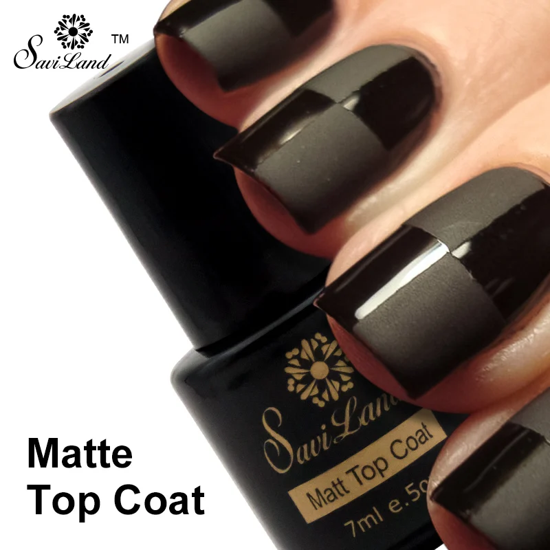 

Saviland 1pcs Finish Cover UV Gel Nail Polish Matt Top Coat UV LED Nail Gel Clear Soak off Long Lasting Lacquer Nail Art