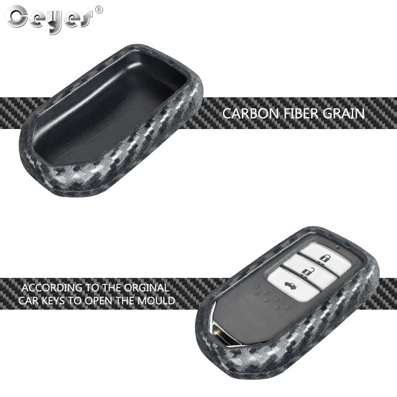 Ceyes Авто Смарт защита ключ Чехлы аксессуары для автомобиля Стайлинг чехол для Honda Civic Accord EX EXL Crv Crz Hrv карбоновый корпус