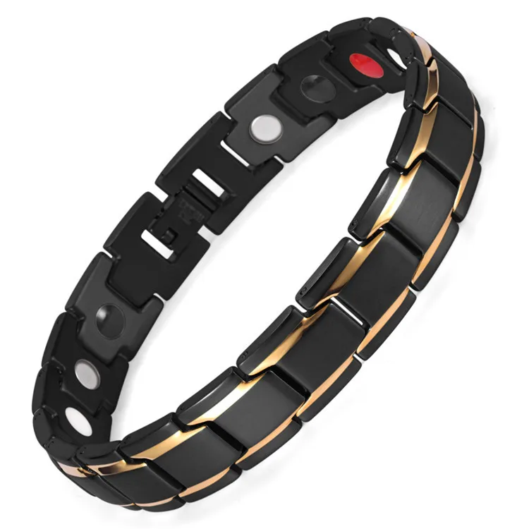

Stainless Steel Magnet Germanium Bracelet European and American Fashion Germanium Far Infrared Anion Bracelet