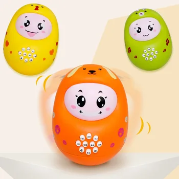 

New Early Childhood Educational Learning Story Machine Kids Tumbler Toys Musical Glow Toys Cute Tumbers random color