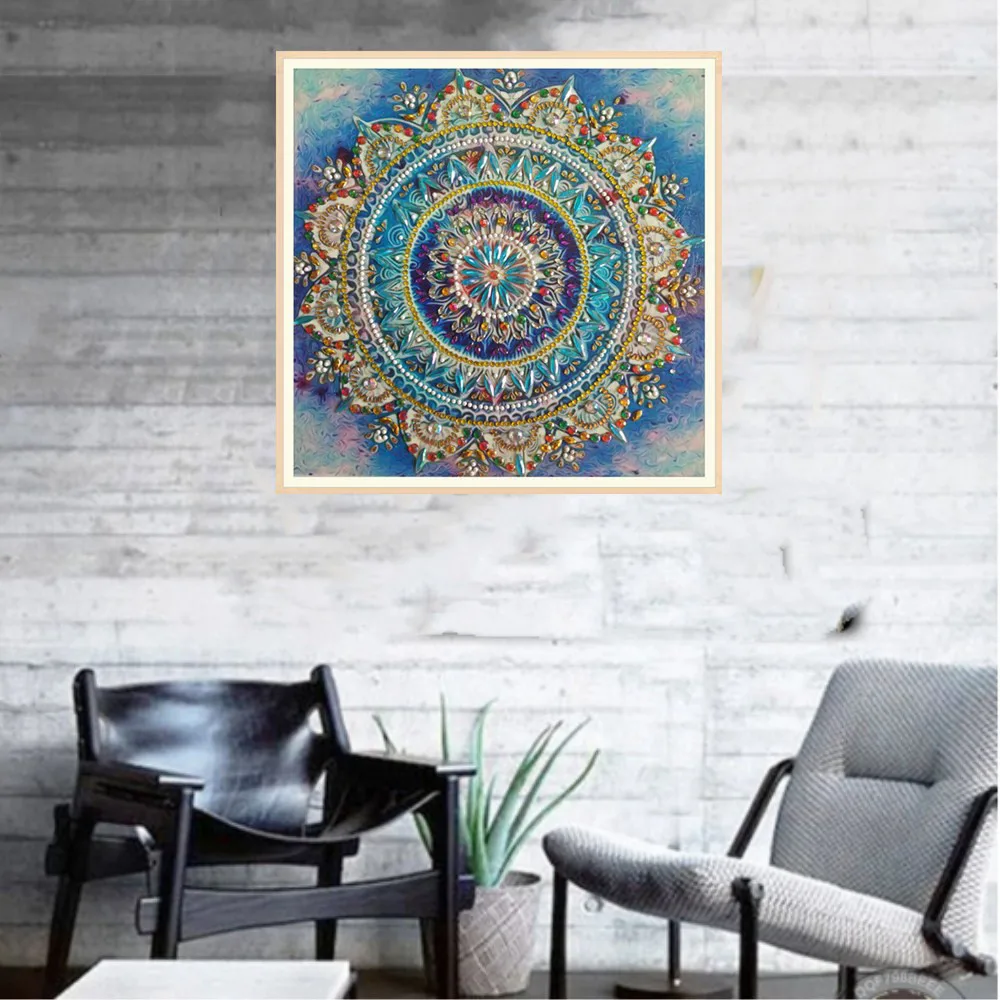 Mandala Diamond Mosaic 5D Diy Special Shaped Diamond Painting Partial Drill Cross Stitch Kits Diamond Embroidery