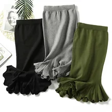 Для женщин s свитер юбка осень-зима новые женские элегантные Высокая Талия вязаные русалка юбка Для женщин облегающая юбка миди