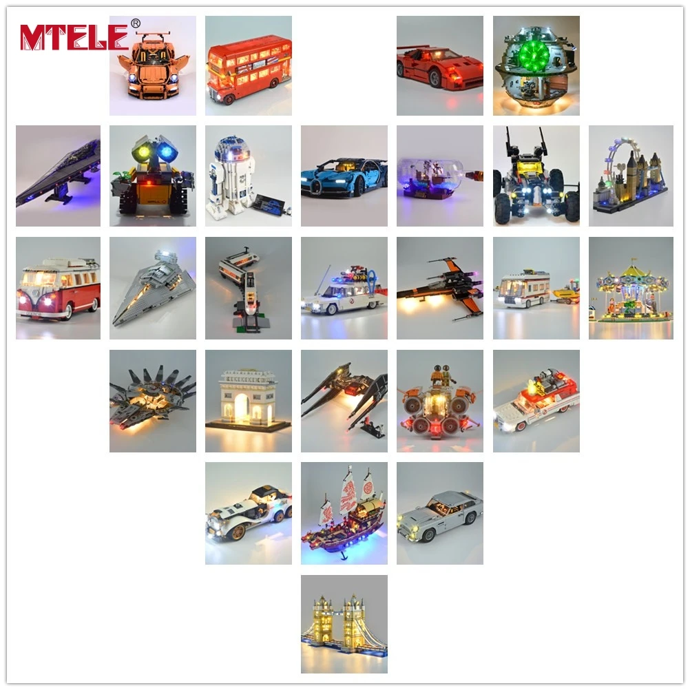 

MTELE LED Light Kit For Creator/Technic/S Wars/Architecture/Batman/Ideas (Not Include The Model)