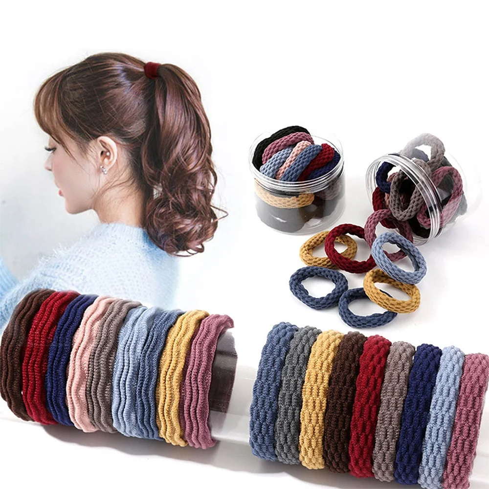 

10Pcs/Lot 3CM Girls Fashion Color Elastic Hair Band Lovely Kids Children Hair Ropes Hair Accessories Mix Rubber Bands Headwear
