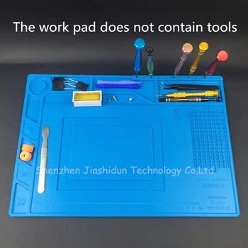 

Heat Insulation Silicone Pad Desk Mat Maintenance Platform For BGA Soldering Repair Station With Magnetic SectioS-150 38.5x27cm