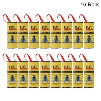 

16PCS/SET High Quality 4X Fly Sticky Paper Strip Mosquitos Killer Catcher Flying Insect Control Toxic Flying Insect Catcher