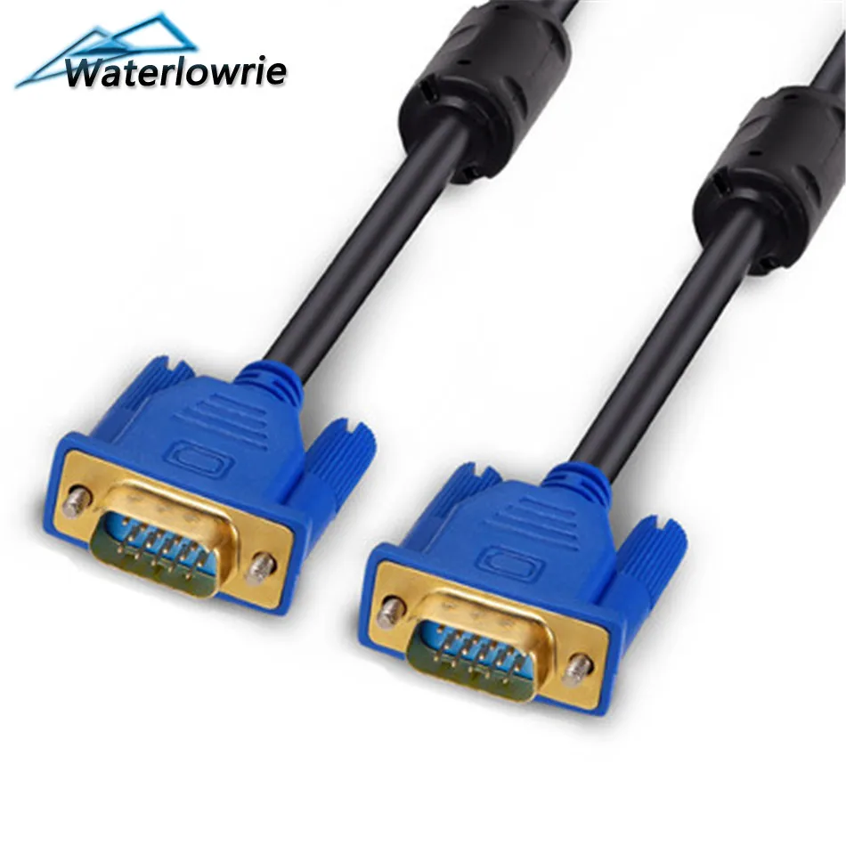 1.5M VGA Cable HD 15 pin male to male VGA Premium Blue Connectors SVGA Extension Cable Cord For