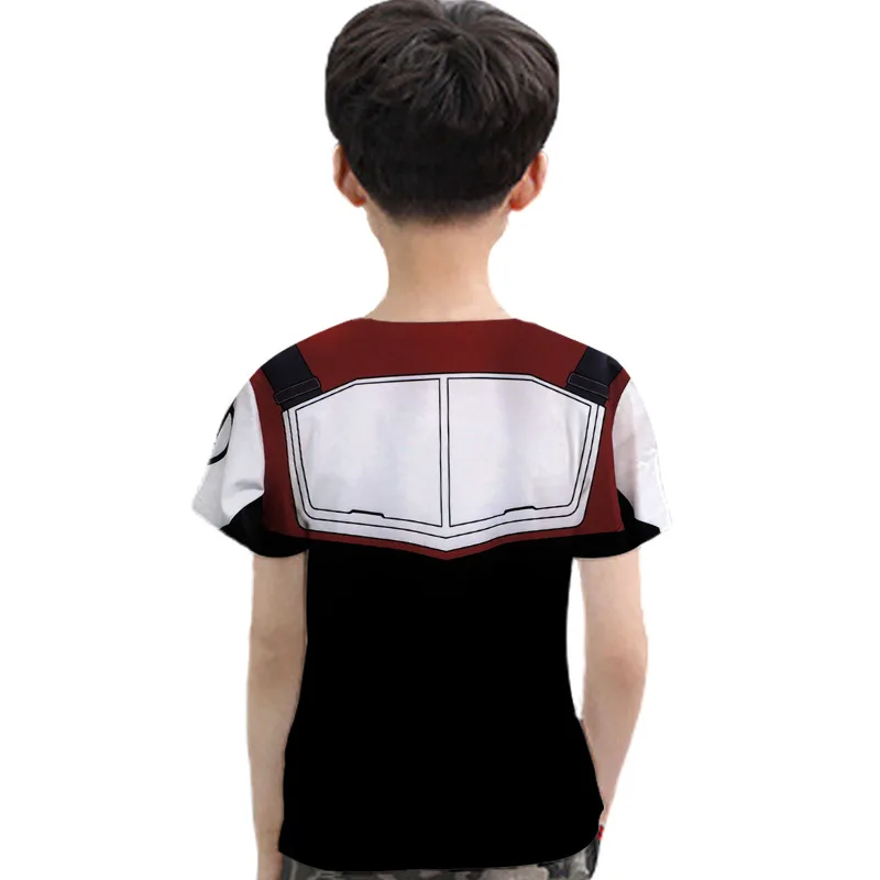 Kids Avengers Endgame Cosplay Costume Quantum Realm Avengers Infinity Superhero Top Cotton T-Shirt for Boys Girls Short Sleeves