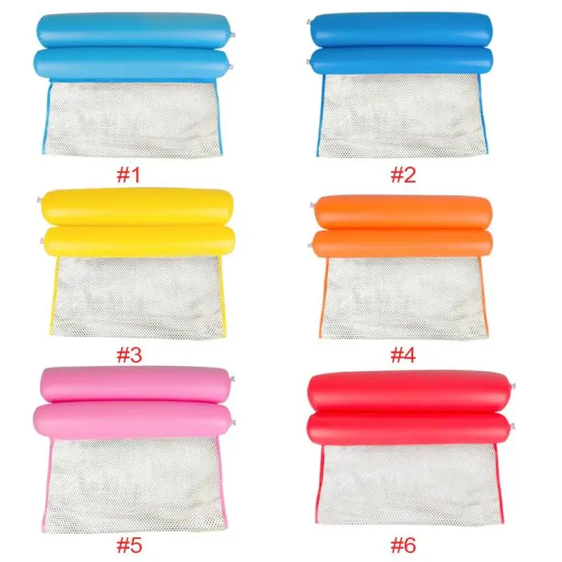 Summer Foldable Inflatable Air Mattress Water Hammock Swimming Pool Beach Single People Lounger Flo