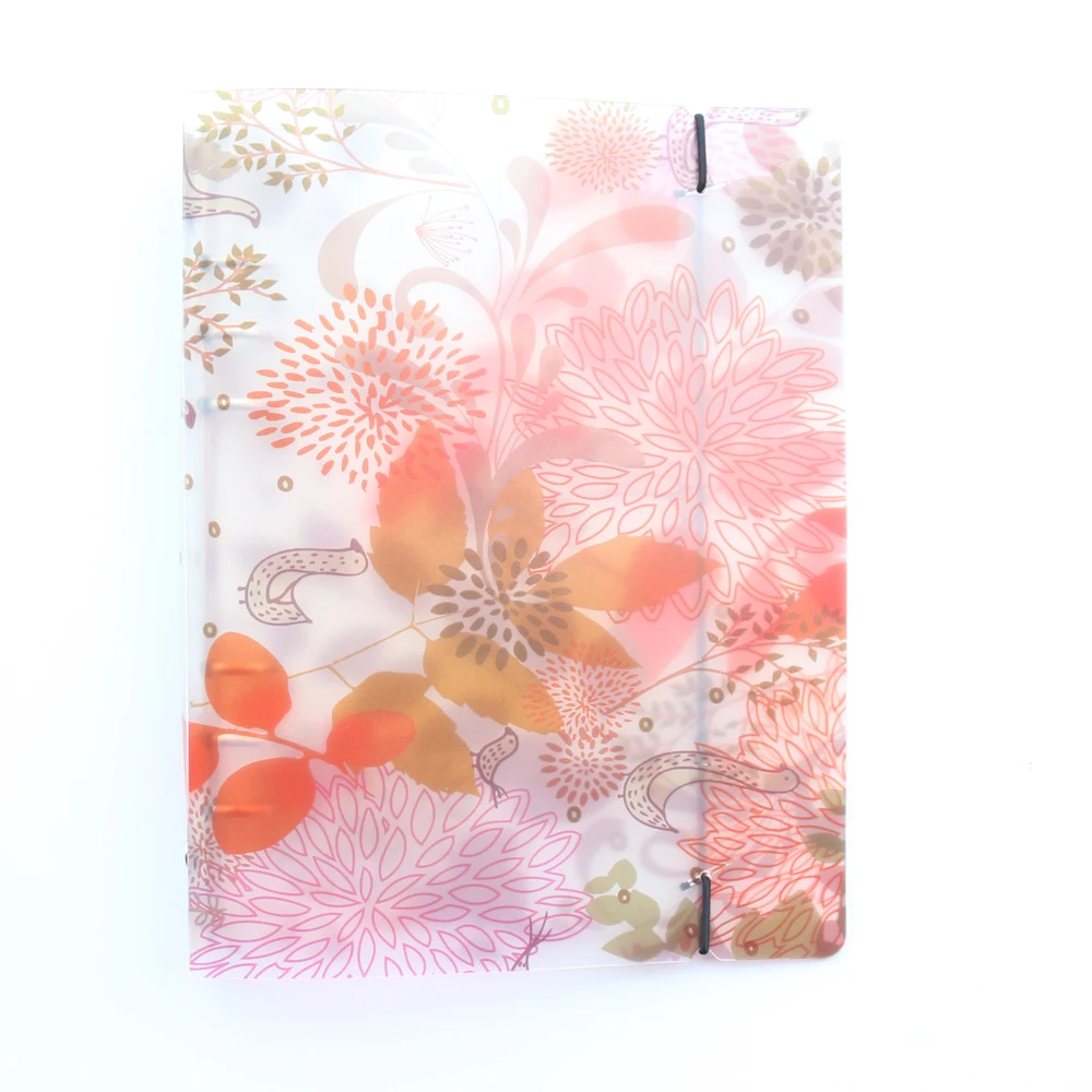 flower Милые, Мультяшные, прозрачные, ПВХ, 6 отверстий, спиральные записные книжки, конфеты, школьные, студенческие, планировщик, органайзер, канцелярские принадлежности, подарок A5A6 - Цвет: flower