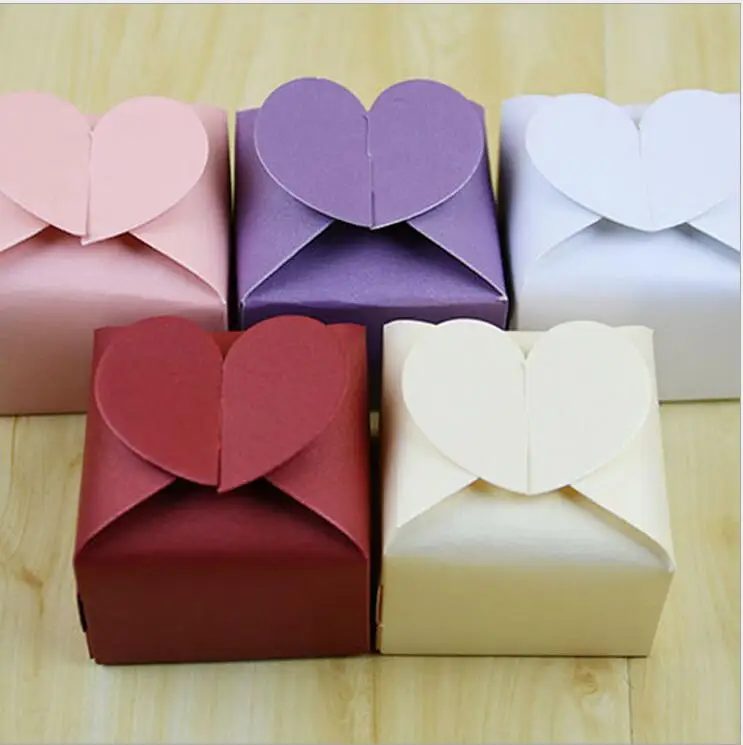 

DHL Free Shipping 500pcs Heart Shape Wedding Candy Box Pink/Champange/purple Favor Gift Box Wedding Party Supply