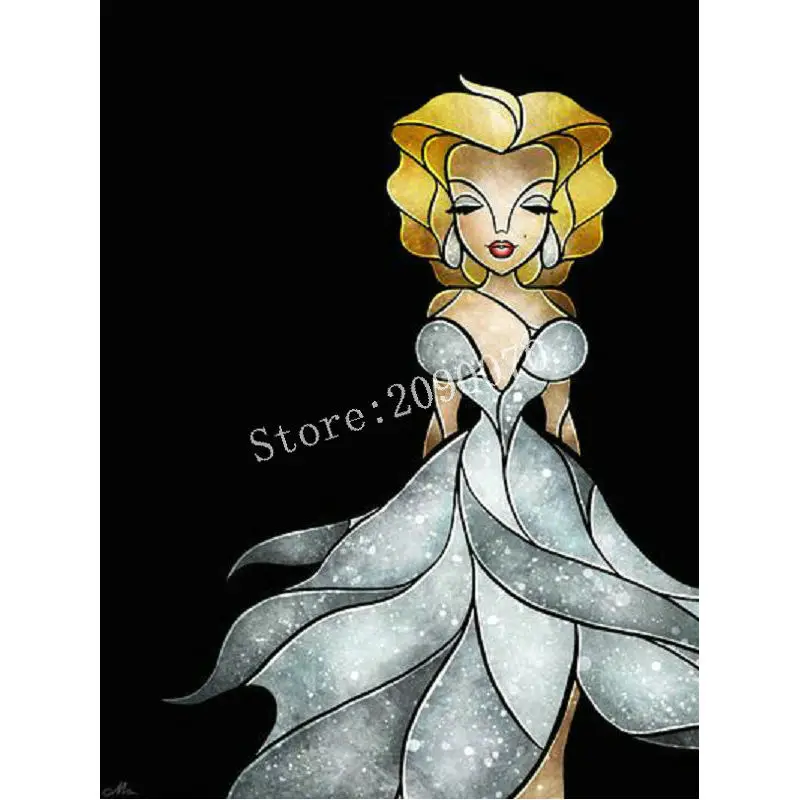 

5D Diy Diamond Painting Cross Stitch Snow White full Diamond Embroidery Square rhinestone Mosaic Pictures Needlework