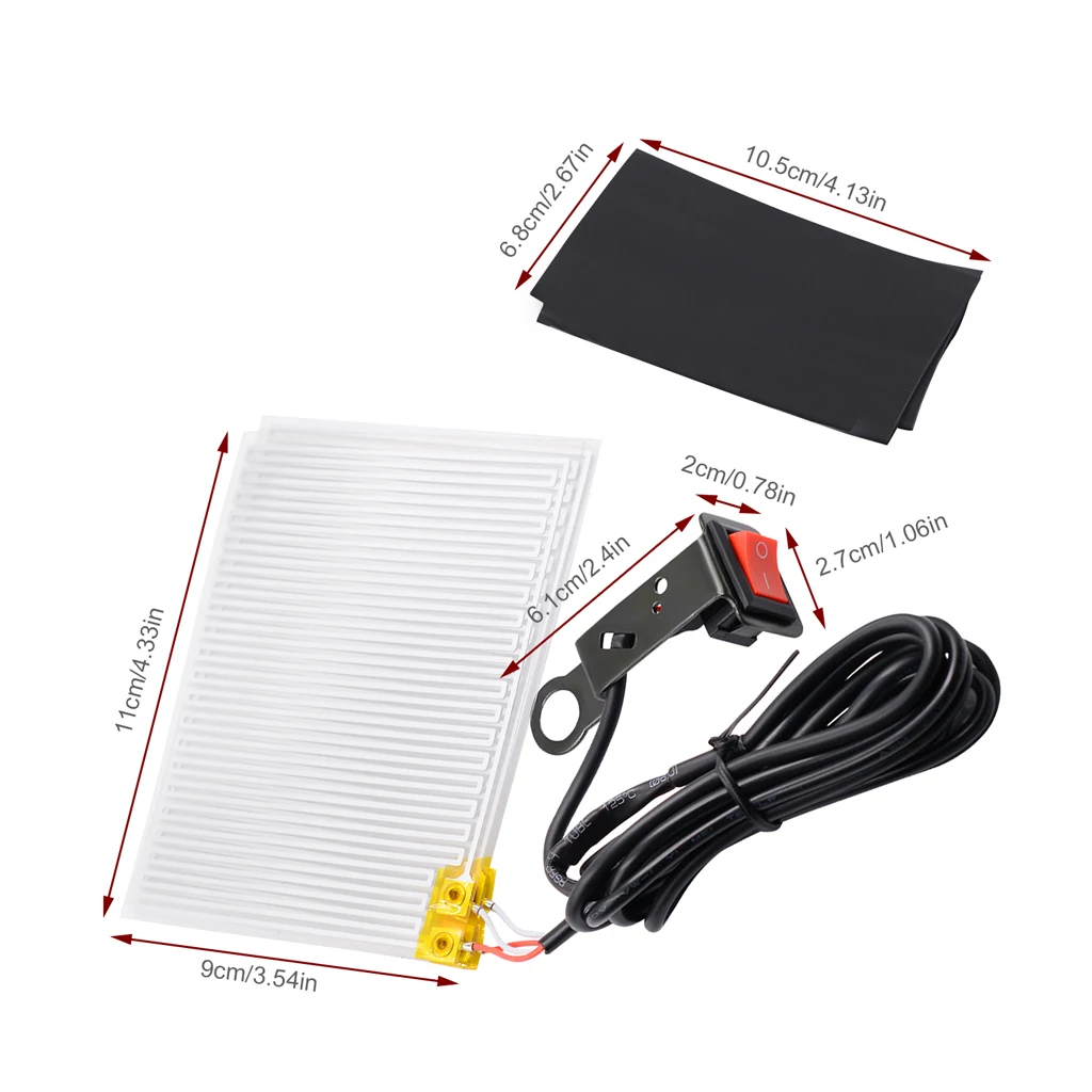 Motorcycle Heated Grip Pads Handlebars ATV Scooter Grips Heater Flexible Adhesive Quick Warm Up Time