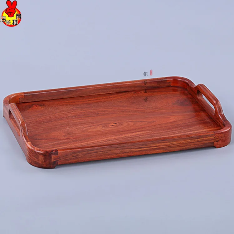 

African rosewood rosewood tray tray tray fruit dish tenon structure tea tea tray red wood furniture decoration
