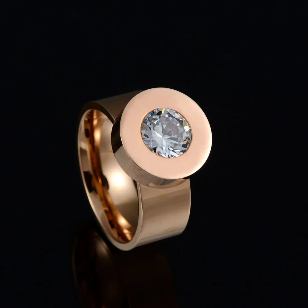 Модное кольцо из нержавеющей стали с кристаллами, Женское кольцо, Сменное кольцо, 7 цветов, CZ каменное кольцо, Прямая поставка