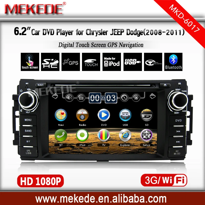 Car Multimedia Audio player For JEEP COMPASS COMMANDER GRAND CHEROKEE(2008-2010) DODGE CALIBER COLIBER+MAP GIFT | Автомобили и