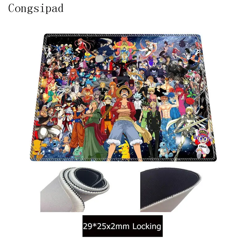 Congsipad one piece Аниме игровой коврик для мыши Черный запирающийся край настольная клавиатура Коврик для мыши коврик большой игровой коврик геймер для CSGO Dota
