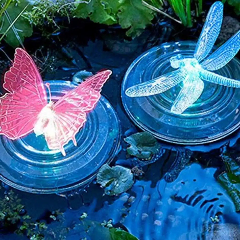 

LED Floating Lights Solar RGB Color Change Butterfly / Dragonfly Shape Outdoor Garden Pool Water Decoration Light DC2V/0.12W