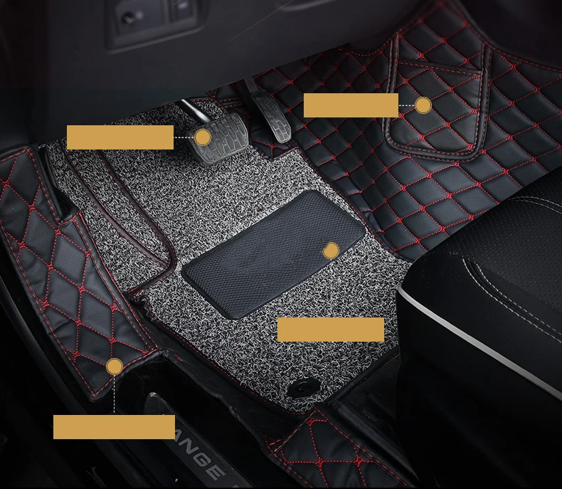 lsrtw2017 wire leather car floor mat for Range Rover Velar accessories rug carpet interior styling decoration