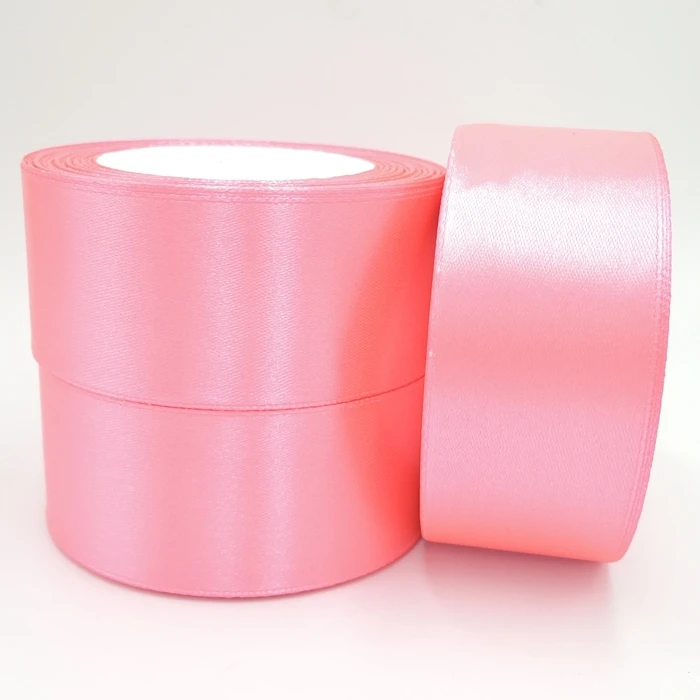 Peach color 38mm Wide Wedding Craft Satin Ribbon, sold per packet of 1