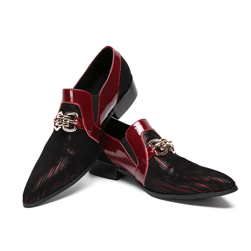 Christia Bella модный бренд Мужская модельная обувь из натуральной кожи мужские шлепанцы, обувь красный вечерние Свадебная формальная обувь