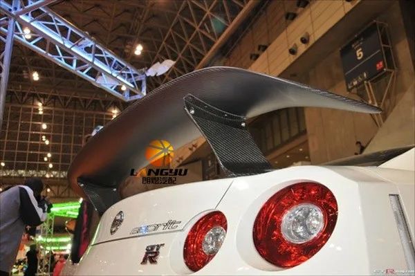 Подходит для nissan GTR R35 GT в R35 GT Крыло углеродного волокна задний спойлер заднего крыла